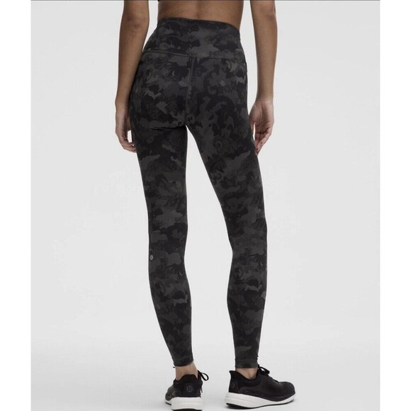 Lululemon Wunder Train High-Rise Tight 28" Lace Black Multi Size 10 NWT - Picture 1 of 5